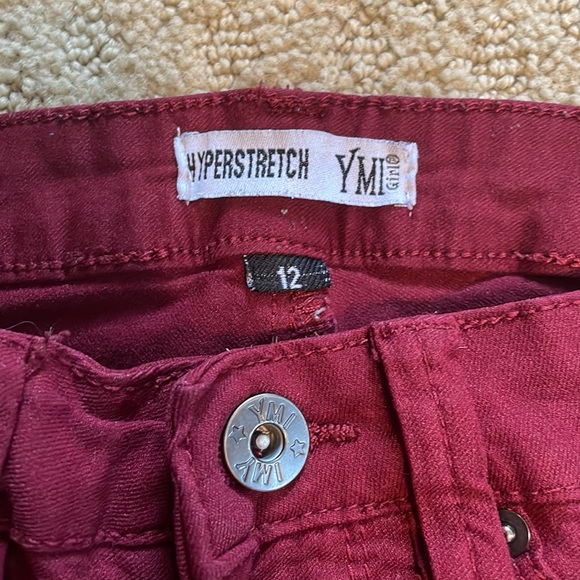 Hyper Stretch maroon jeans - size 12 - Picture 2 of 3